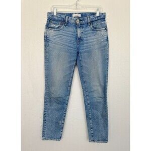 Moussy Vintage Slim Straight Jeans Boyfriend Fit Medium Wash Blue Women's 31